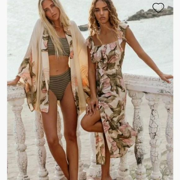 Billabong Ko Ko Mo Kimono Cover Up M/L - Picture 10 of 10